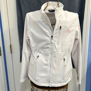 Like new! White North Face zip up jacket